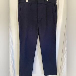 Mens Club Monaco micro polka dot dress pants Navy with white, 34x32”